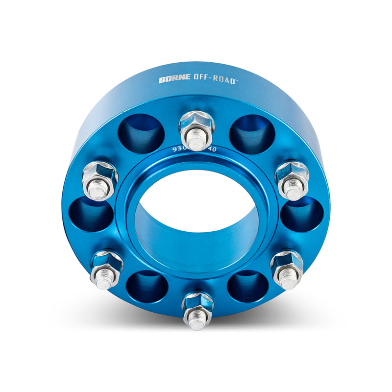 Mishimoto Borne Off-Road Wheel Spacers - 6x139.7 - 93.1 - 35mm - M12 - Blue -  Shop now at Performance Car Parts