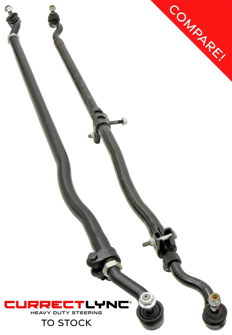 RockJock JK Currectlync Steering Sys. w/Flipped Drag Link 1.65in Dia. Tie Rod 1.3in Dia. w/Hardware -  Shop now at Performance Car Parts