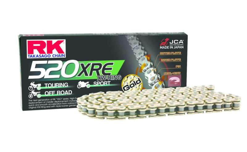 RK Chain GB520XRE-130L XW-Ring - Gold -  Shop now at Performance Car Parts