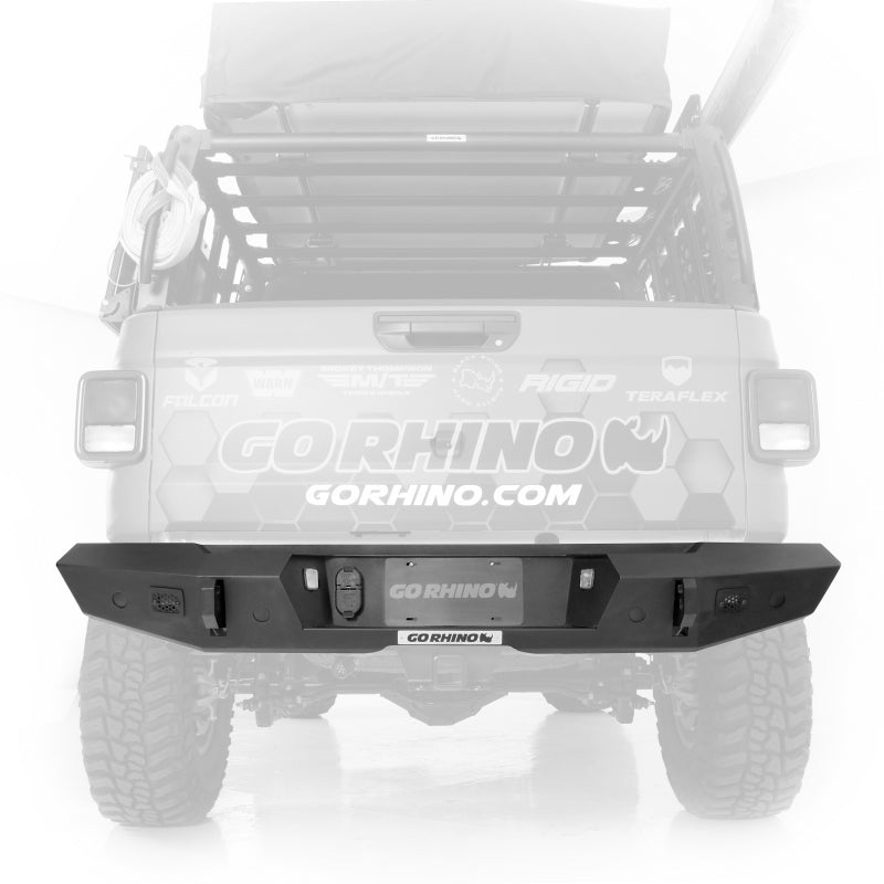 Go Rhino 20-22 Jeep Gladiator JT Trailine Rear Full Width Bumper - Tex. Blk -  Shop now at Performance Car Parts