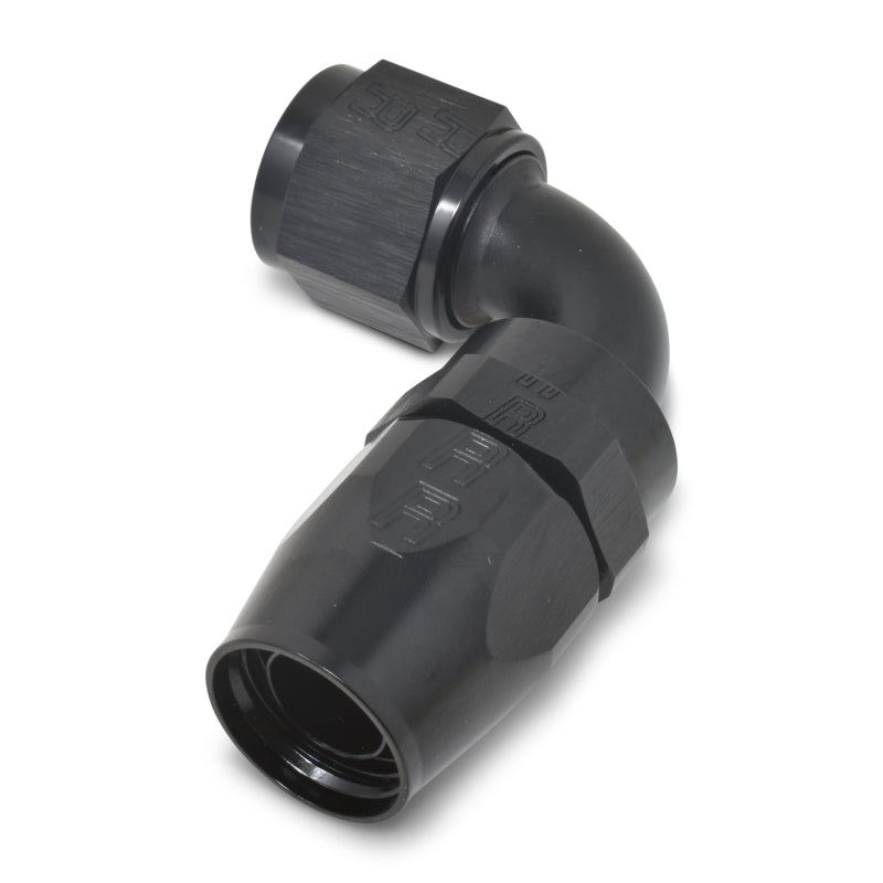 Russell Performance -8 AN Black 90 Degree Full Flow Hose End -  Shop now at Performance Car Parts