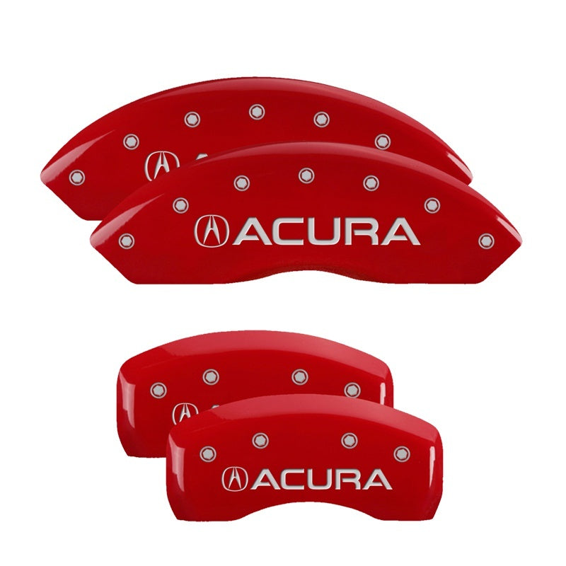 MGP 4 Caliper Covers Engraved Front & Rear Acura Red finish silver ch -  Shop now at Performance Car Parts