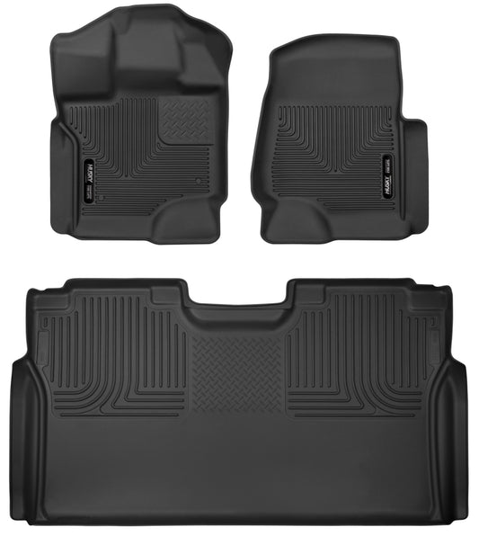 Husky Liners 15-23 Ford F-150 SuperCrew Cab X-Act Contour Front & 2nd Row Seat Floor Liners - Black -  Shop now at Performance Car Parts