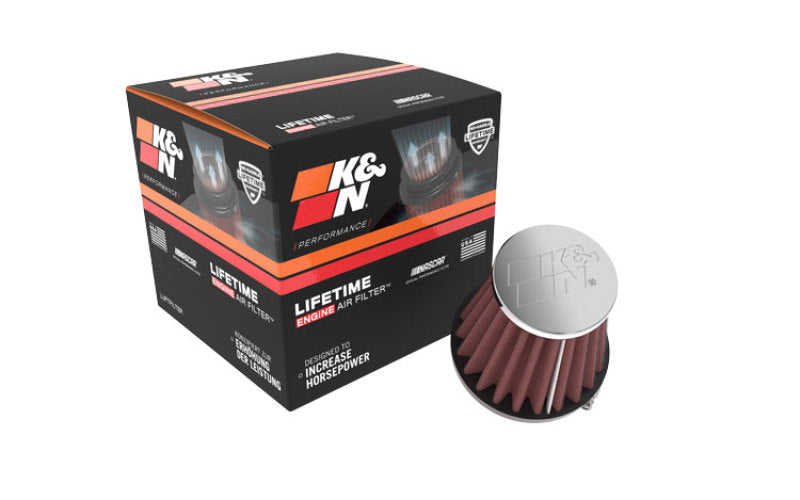 K&N Universal Chrome Filter 1 15/16 inch FLG / 3 inch Base / 2 inch Top / 3 inch Height -  Shop now at Performance Car Parts