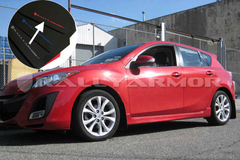Rally Armor 10-13 Mazda3/Speed3 Black UR Mud Flap w/ Red Logo -  Shop now at Performance Car Parts