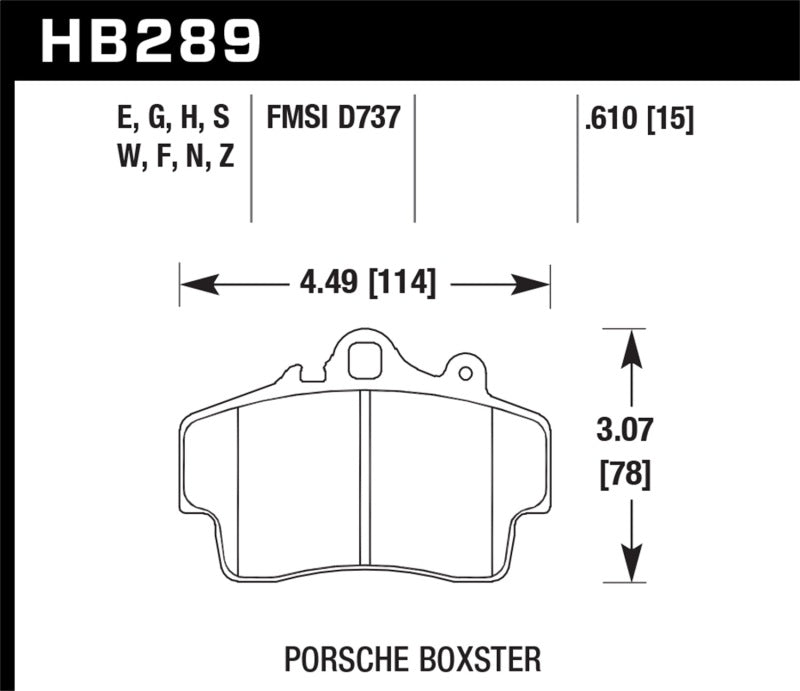 Hawk 97-08 Porsche Boxster DTC-60 Compound Front Brake Pads -  Shop now at Performance Car Parts