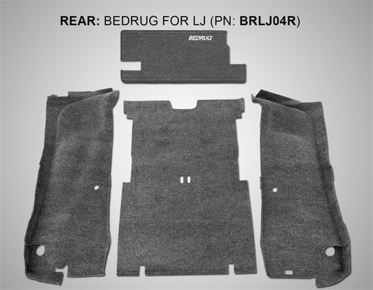 BedRug 03-06 Jeep LJ Unlimited Rear 4pc Cargo Kit (Incl Tailgate & Tub Liner) - Performance Car Parts