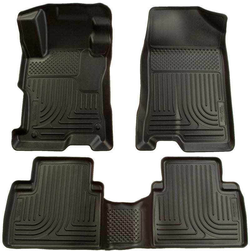 Husky Liners 09-12 Toyota Corolla/Matrix/Pontiac Vibe (FWD) WeatherBeater Combo Black Floor Liners -  Shop now at Performance Car Parts