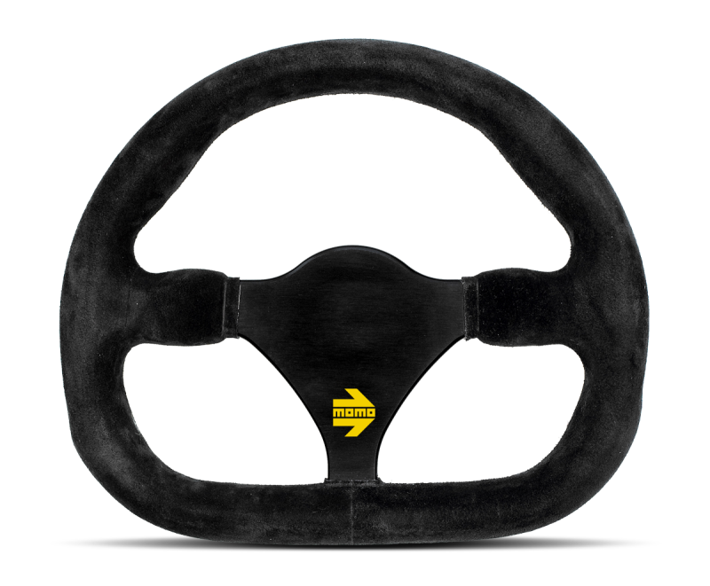 Momo MOD27 Steering Wheel 270 mm -  Black Suede/Black Spokes -  Shop now at Performance Car Parts