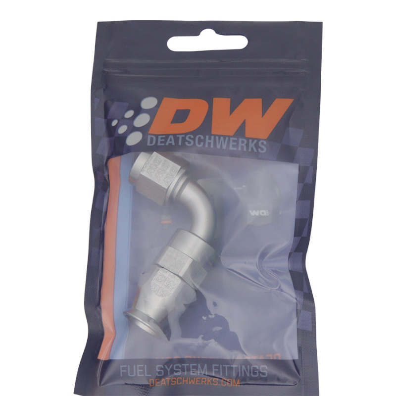 DeatschWerks 6AN Female Swivel 90-Degree Hose End PTFE (Incl. 1 Olive Insert) -  Shop now at Performance Car Parts