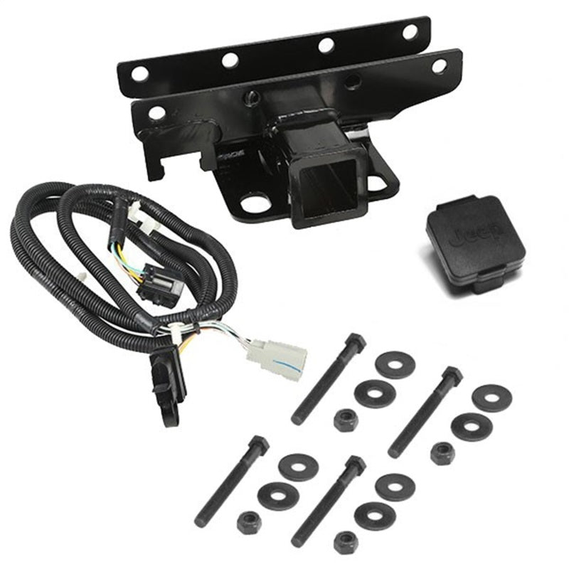 Rugged Ridge Receiver Hitch Kit Jeep Logo 07-18 Jeep Wrangler -  Shop now at Performance Car Parts