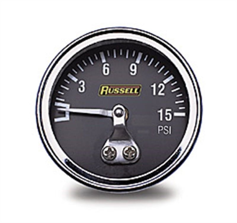 Russell Performance 15 psi fuel pressure gauge (Non liquid-filled) -  Shop now at Performance Car Parts