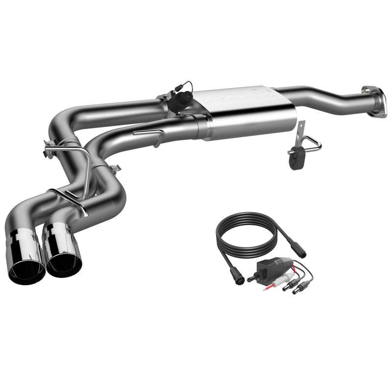 QTP 15-18 Ford F-150 CC/EC Standard Bed 304SS Screamer Cat-Back Exhaust w/3in Tips -  Shop now at Performance Car Parts