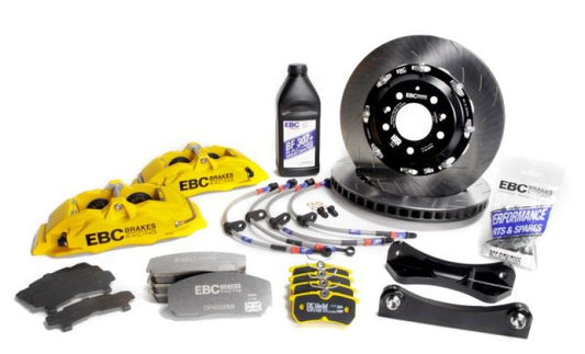 EBC Racing 15-17 Ford Fiesta (Mk7) Yellow Apollo-4 Calipers 300mm Rotors Front Big Brake Kit -  Shop now at Performance Car Parts