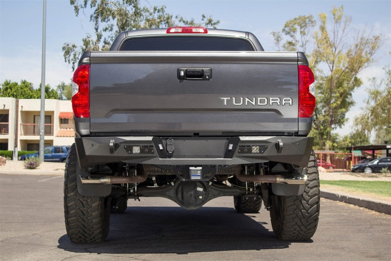 Addictive Desert Designs 2014+ Toyota Tundra Stealth Fighter Rear Bumper w/ Backup Sensor Cutouts -  Shop now at Performance Car Parts