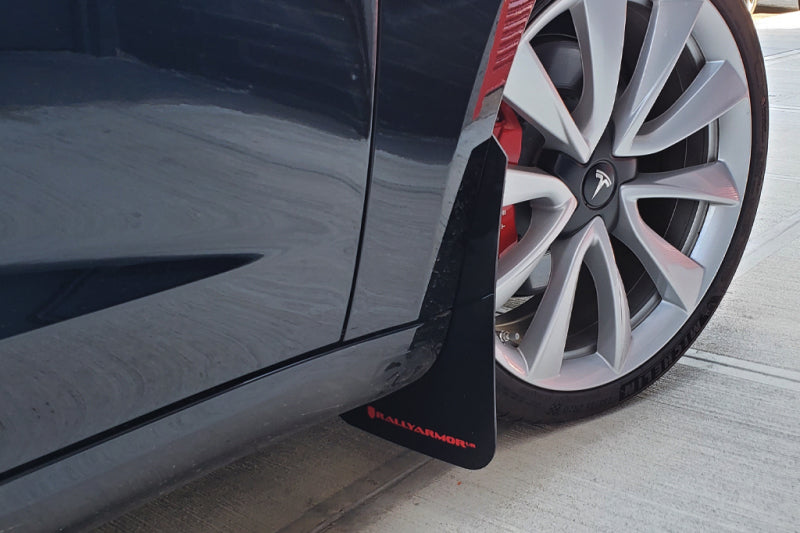 Rally Armor 17-22 Tesla Model 3 Black UR Mud Flap w/ Red Logo -  Shop now at Performance Car Parts