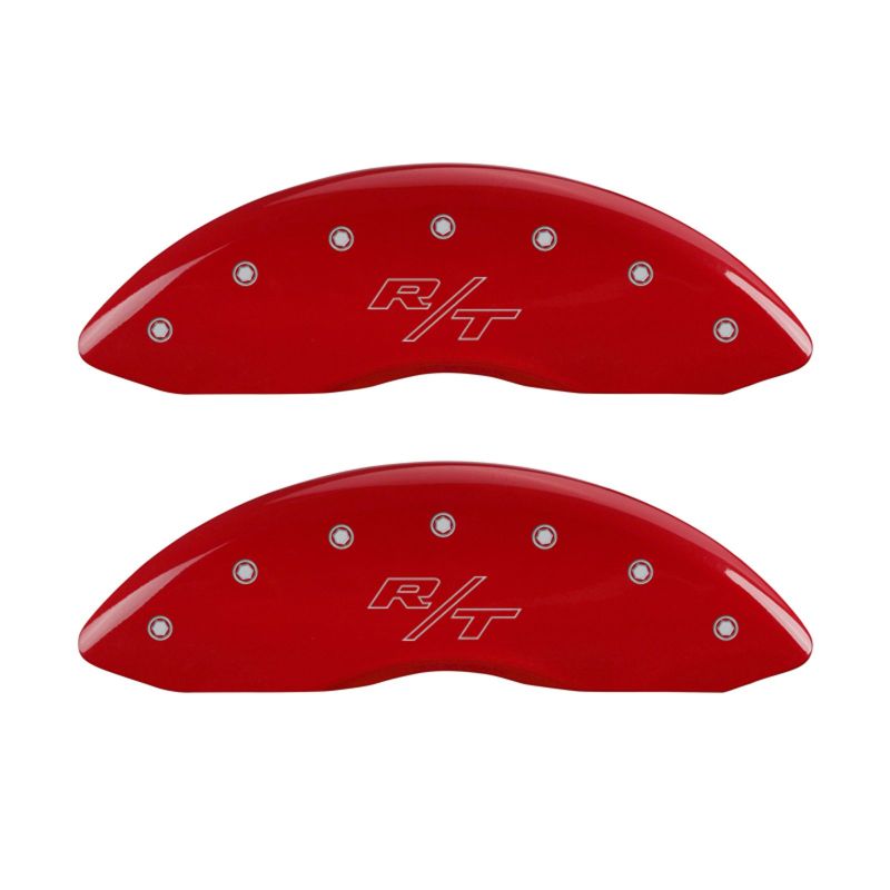 MGP 4 Caliper Covers Engraved Front & Rear Vintage Style/RT Red finish silver ch -  Shop now at Performance Car Parts