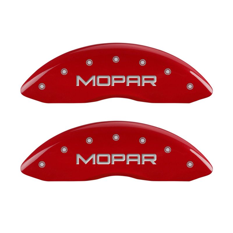 MGP 4 Caliper Covers Engraved Front & Rear MOPAR Red finish silver ch -  Shop now at Performance Car Parts