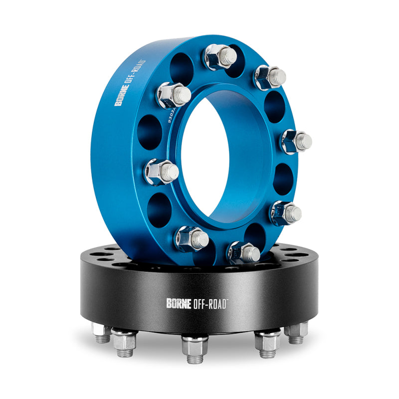 Mishimoto Borne Off-Road Wheel Spacers 8X165.1 121.3 50 M14 Blu -  Shop now at Performance Car Parts