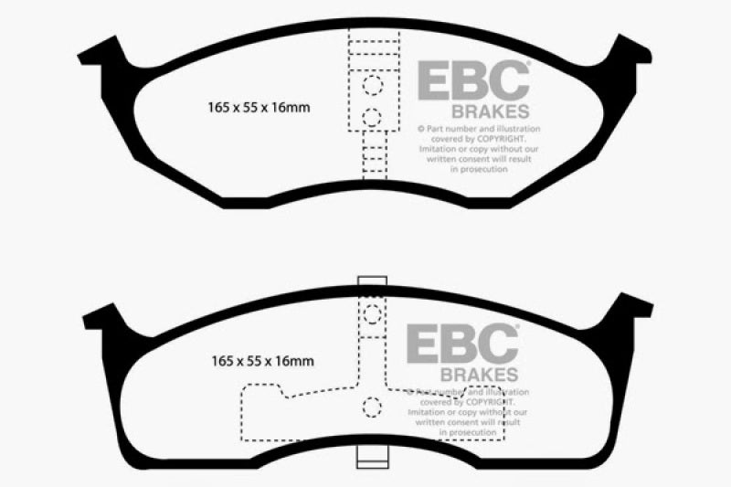 EBC 99-04 Chrysler 300M 3.5 Yellowstuff Front Brake Pads -  Shop now at Performance Car Parts