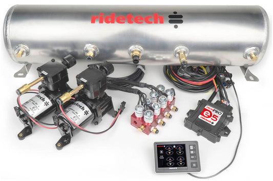 Ridetech RidePro E5 Air Ride Suspension Control System 5 Gallon Dual Compressor 1/4in Valves
