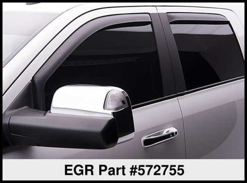 EGR 09-13 Dodge Ram 1500/2500/3500 Crew Cab In-Channel Window Visors - Set of 4 - Matte (572755) -  Shop now at Performance Car Parts