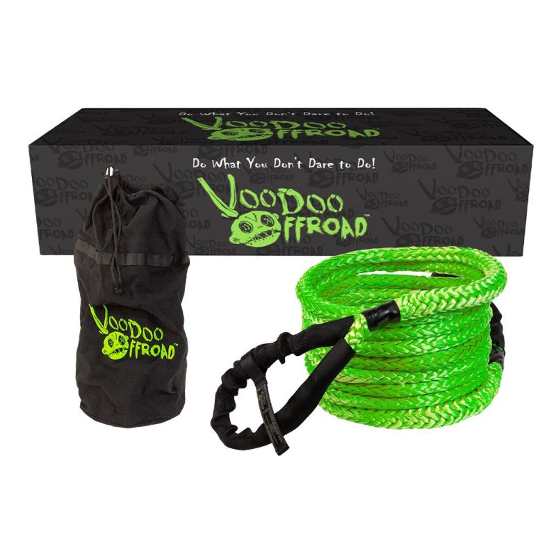 Voodoo Offroad 2.0 Santeria Series 3/4in x 30 ft Kinetic Recovery Rope with Rope Bag - Green -  Shop now at Performance Car Parts