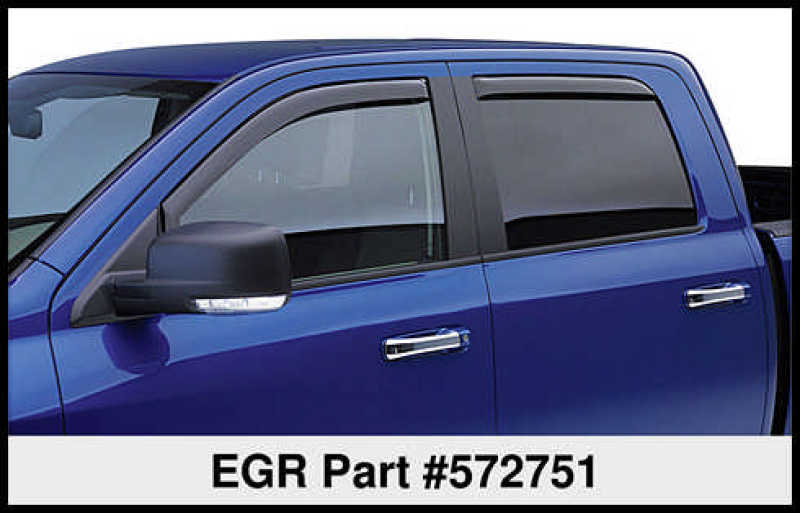 EGR 09+ Dodge Ram Pickup Crew Cab In-Channel Window Visors - Set of 4 (572751) -  Shop now at Performance Car Parts