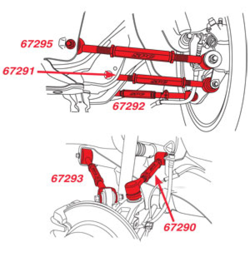 SPC Performance Honda/Acura Rear Adjustable Arms (Set of 5)