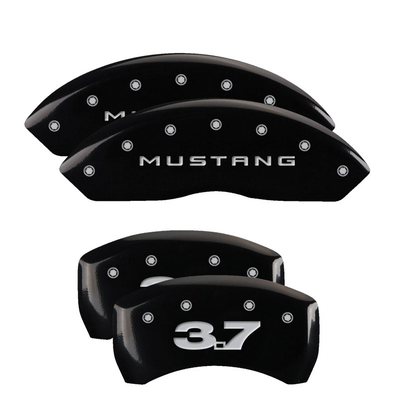 MGP 4 Caliper Covers Engraved Front 2015/Mustang Engraved Rear 2015/GT Yellow finish black ch -  Shop now at Performance Car Parts