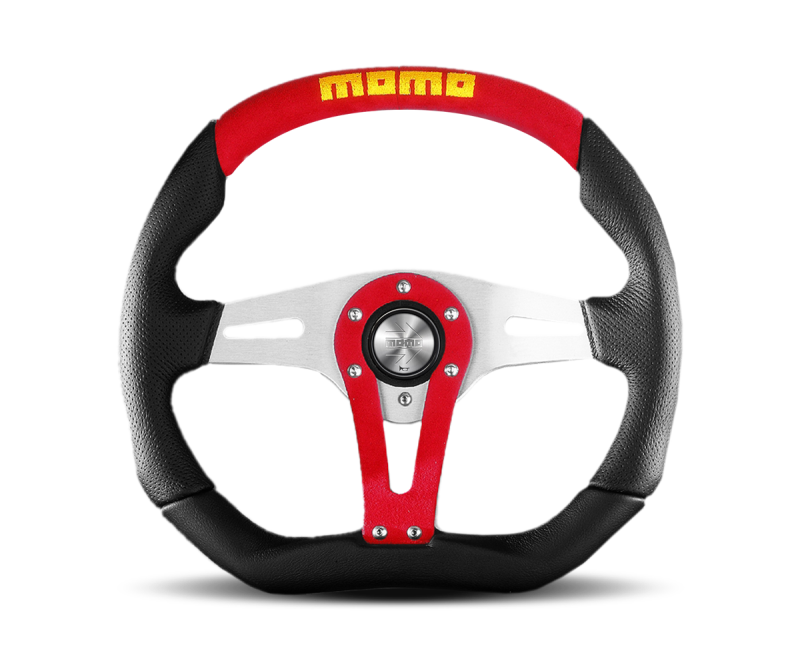 Momo Trek Steering Wheel 350 mm - 4 Black AirLeather/Brshd Al Spokes -  Shop now at Performance Car Parts