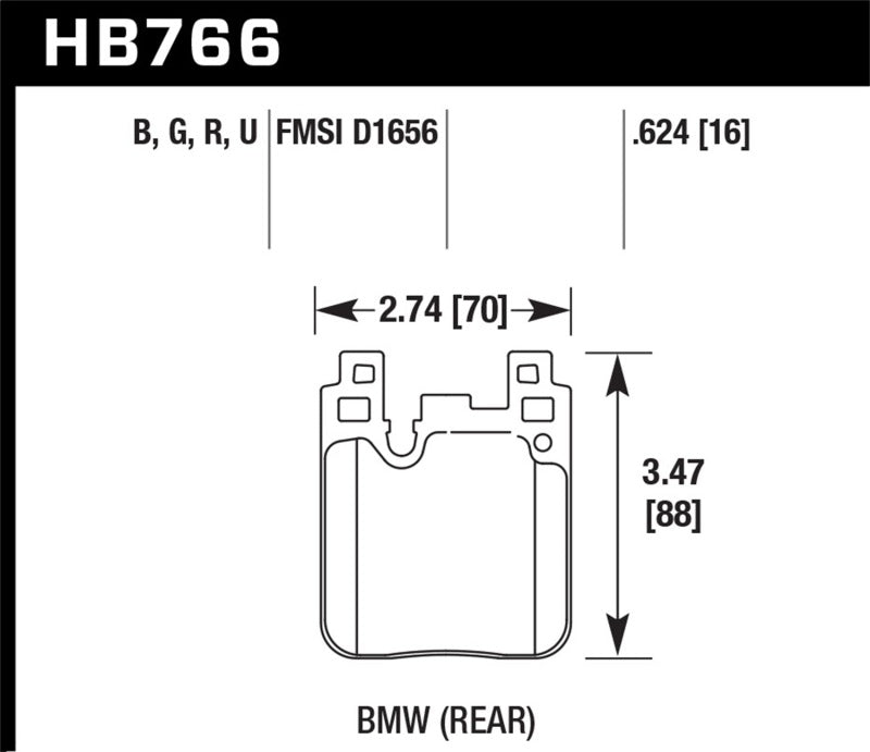 Hawk BMW M4 DTC-70 Race Rear Brake Pads -  Shop now at Performance Car Parts