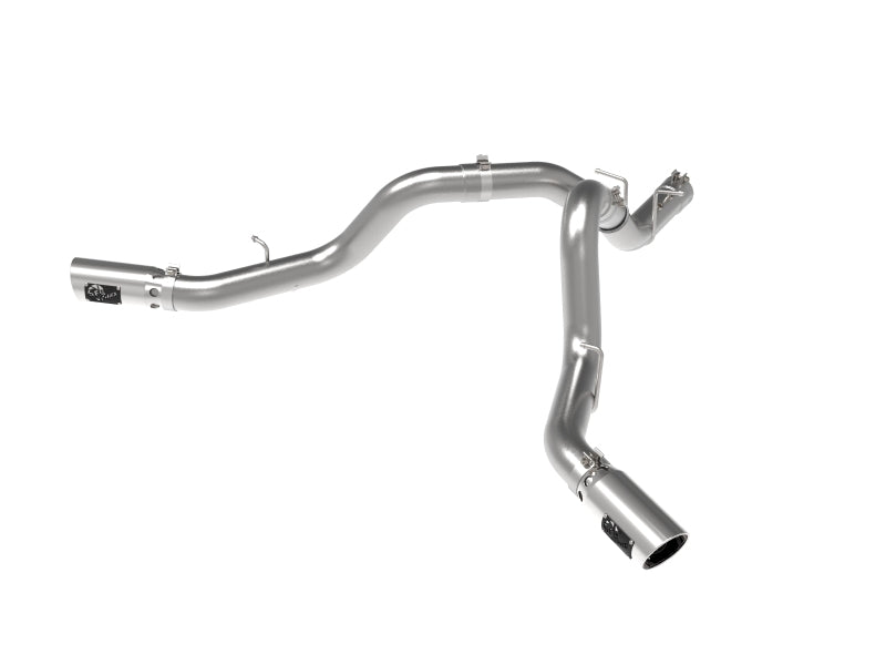 aFe Large Bore-HD 4in 409SS DPF-Back Exhaust System w/Polished Tips 20 GM Diesel Trucks V8-6.6L -  Shop now at Performance Car Parts