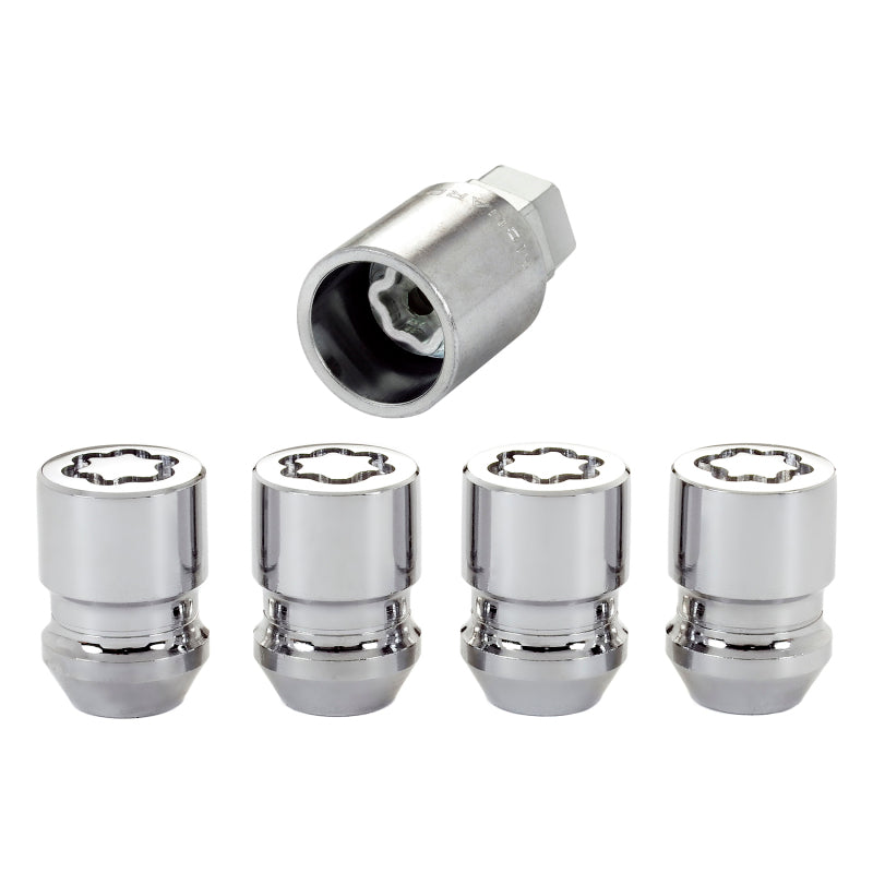 McGard Wheel Lock Nut Set - 4pk. (Cone Seat) M12X1.25 / 19mm & 21mm Dual Hex / 1.28in. L - Chrome -  Shop now at Performance Car Parts