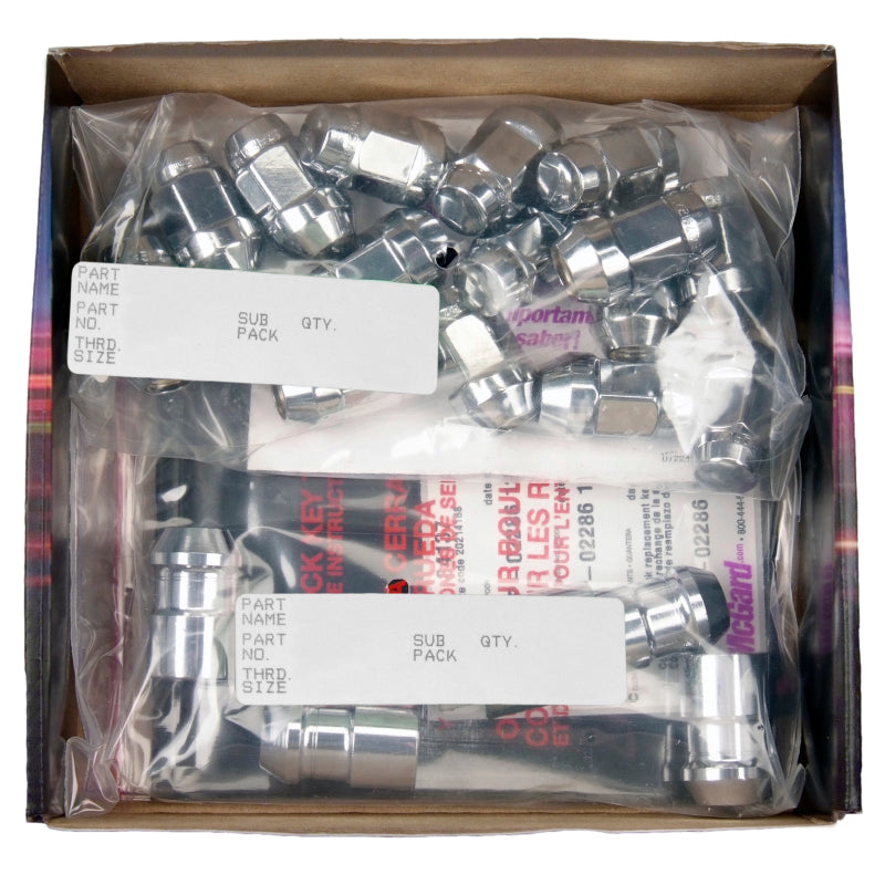 McGard 5 Lug Hex Install Kit w/Locks (Cone Seat Nut / Bulge) M12X1.5 / 3/4 Hex / 1.45in L - Chrome -  Shop now at Performance Car Parts