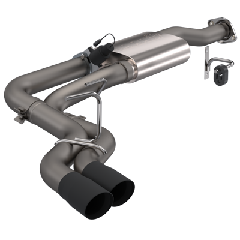 QTP 15-18 Ford F-150 CC/EC Standard Bed 304SS Screamer Cat-Back Exhaust w/3.5in Black Tips -  Shop now at Performance Car Parts