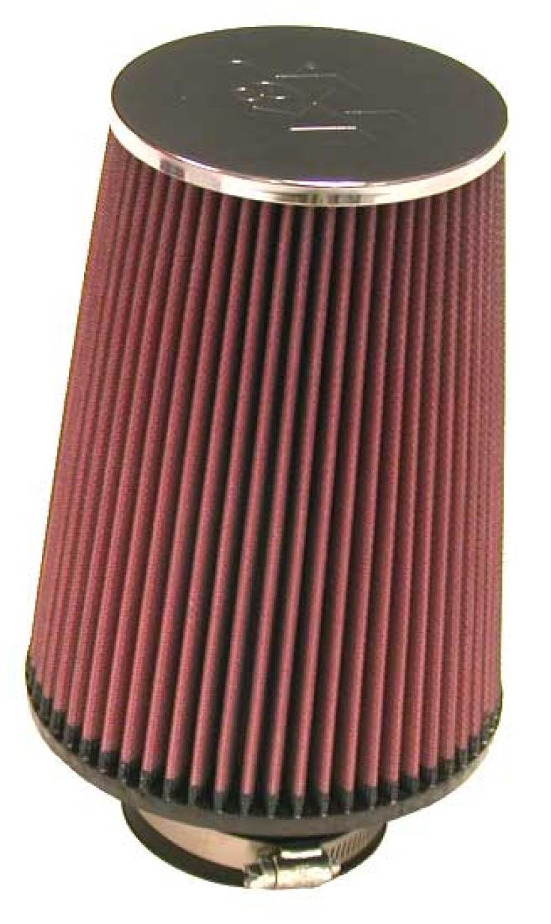 K&N Universal ChromeRound Tapered Air Filter 3in Flange ID / 6in Base OD / 4.5in Top OD / 8in Height -  Shop now at Performance Car Parts