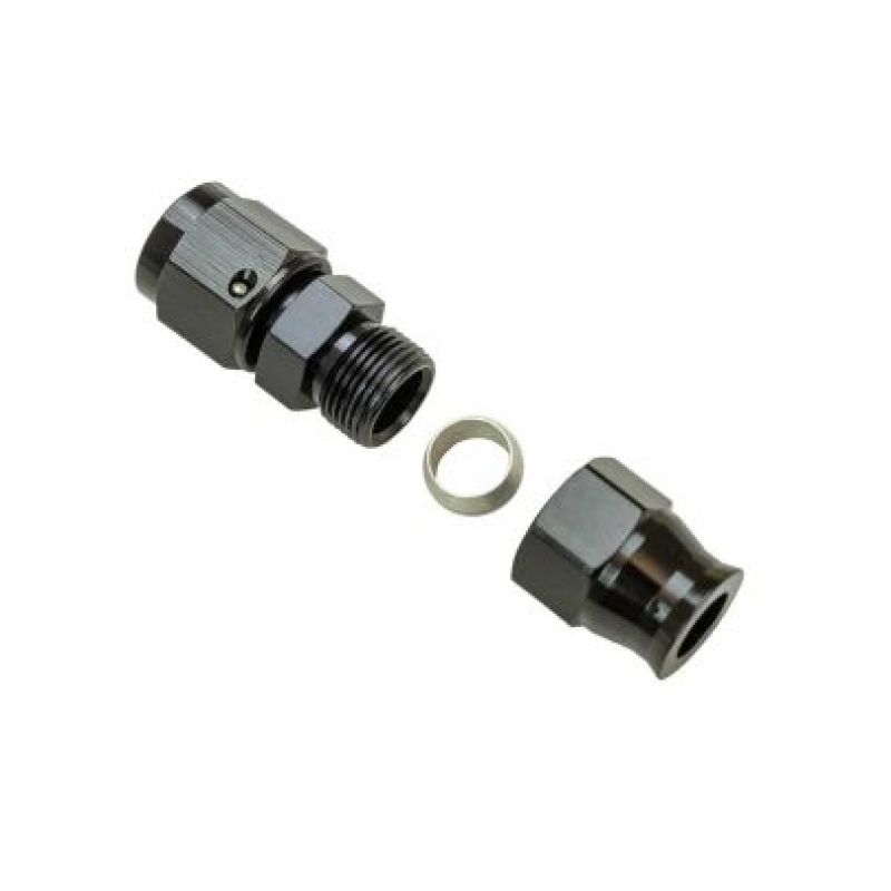 Moroso Aluminum Fitting Adapter 6AN Female to 3/8in Tube Compression - Black -  Shop now at Performance Car Parts
