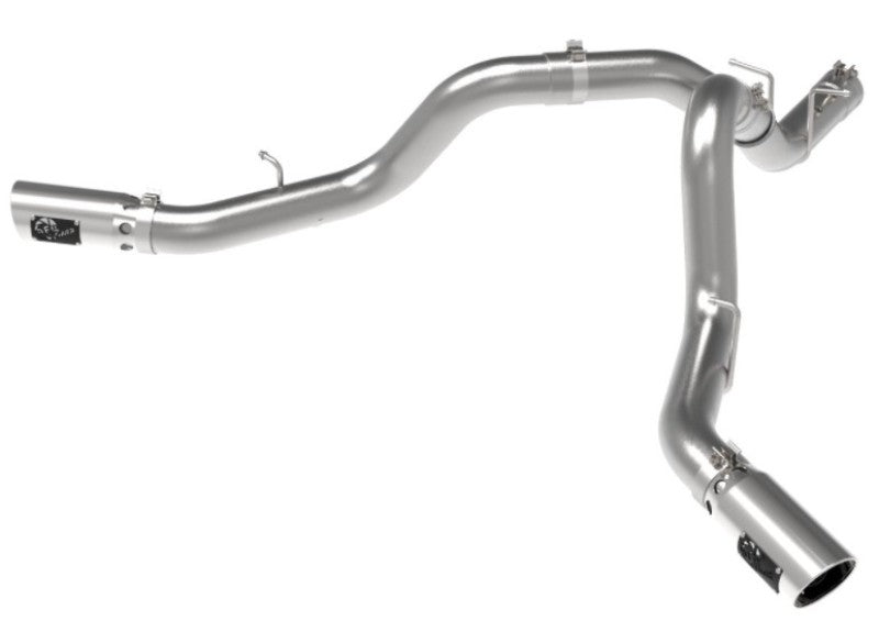 aFe Large Bore-HD 4in 409SS DPF-Back Exhaust System w/Polished Tips 20 GM Diesel Trucks V8-6.6L -  Shop now at Performance Car Parts