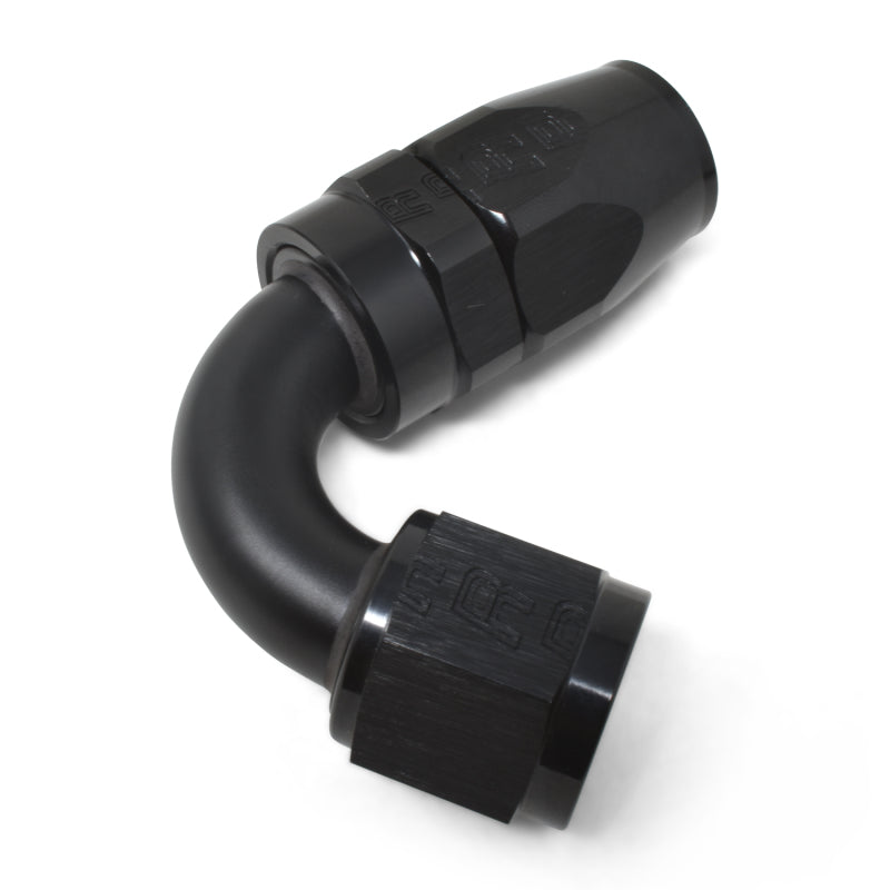Russell Performance -6 AN Black 120 Degree Full Flow Swivel Hose End -  Shop now at Performance Car Parts