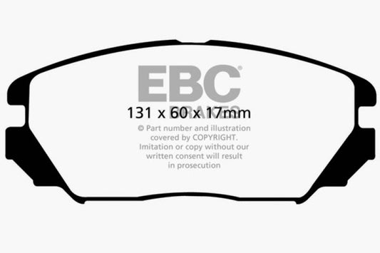 EBC 08-09 Hyundai Azera 3.3 Redstuff Front Brake Pads -  Shop now at Performance Car Parts