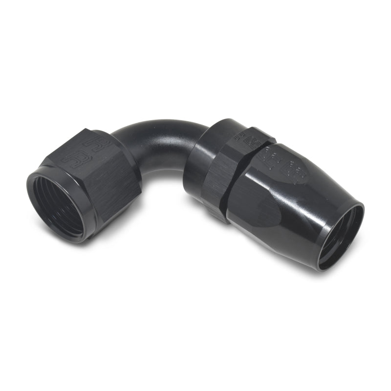 Russell Performance -6 AN Black 90 Degree Full Flow Hose End -  Shop now at Performance Car Parts
