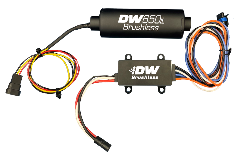 DeatschWerks DW650iL Series 650LPH In-Line External Fuel Pump w/ Single/Dual-Speed Controller -  Shop now at Performance Car Parts