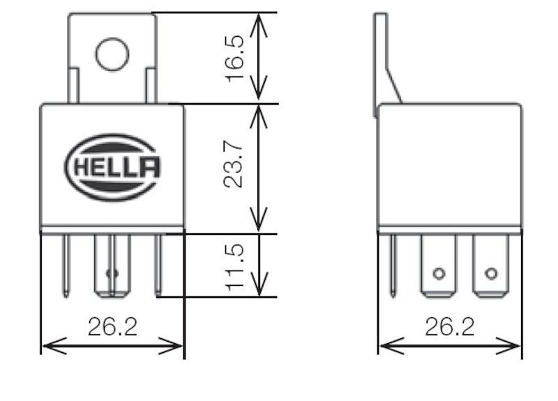 Hella Relay 12V 20/40A Spdt Res Bkt -  Shop now at Performance Car Parts