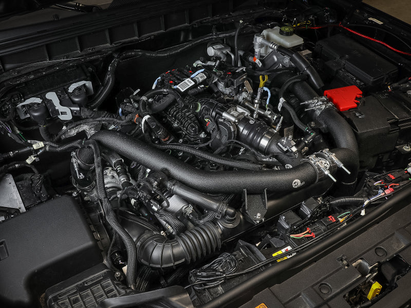 aFe 21-23 Ford Bronco V6-2.7Ltt BladeRunner Alum Hot &amp; Cold Charge Pipe Kit - Black -  Shop now at Performance Car Parts