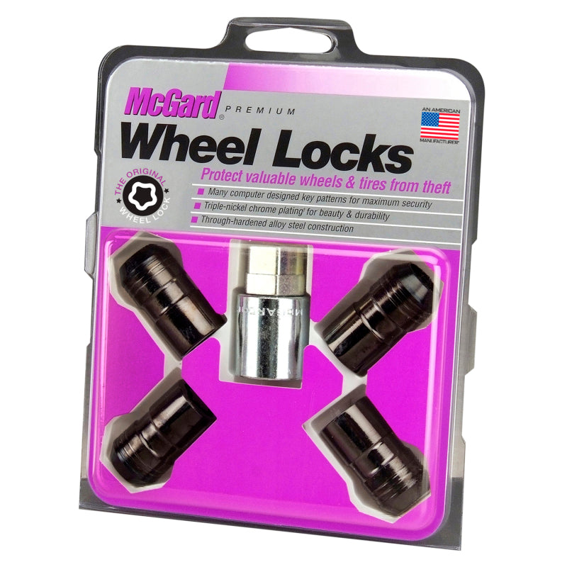 McGard Wheel Lock Nut Set - 4pk. (Cone Seat) M14X1.5 / 21mm & 22mm Dual Hex / 1.639in. L - Black -  Shop now at Performance Car Parts