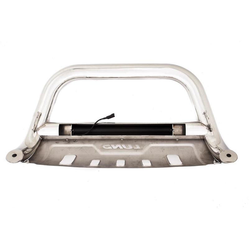 Lund 20- 21 GMC SIERRA 2500 HD BULL BAR W/ LIGHT & WIRING Stainless Steel -  Shop now at Performance Car Parts
