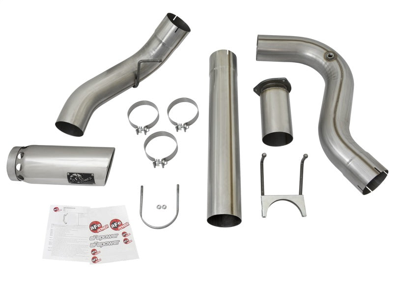 aFe LARGE BORE HD 5in 409-SS DPF-Back Exhaust w/Polished Tip 2017 Ford Diesel Trucks V8 6.7L (td) -  Shop now at Performance Car Parts