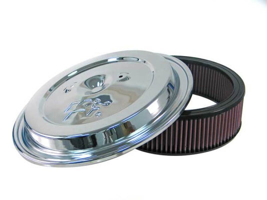 K&N Replacement Air Filter w/ Chrome Top - W/E-1500 K&N Logo -  Shop now at Performance Car Parts