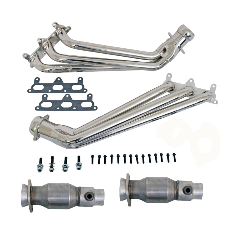 BBK 10-11 Camaro V6 Long Tube Exhaust Headers With Converters - 1-5/8 Chrome - Performance Car Parts